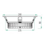 Downlight LED Redondo empotrar Blanco SMD 30W, corte 235mm, UGR19